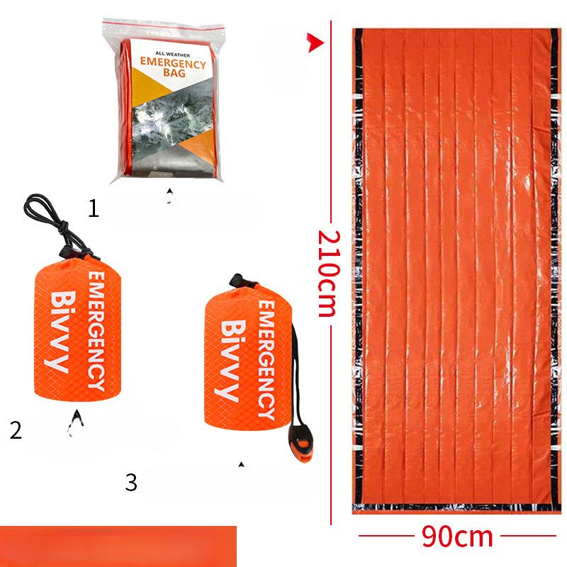 1PC Portable Waterproof Emergency Survival Sleeping Bag Outdoor Camping Gear Thermal Sack First Aid Rescue Kit Mylar Blanket