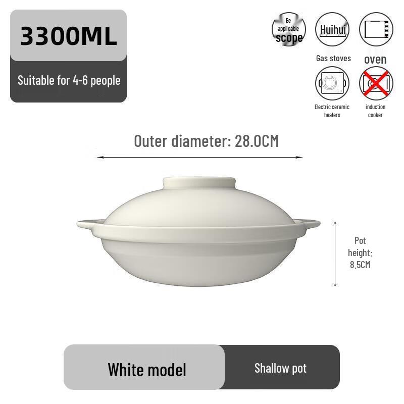 JingJingRS Żaroodporny ceramiczny garnek do zapiekanek