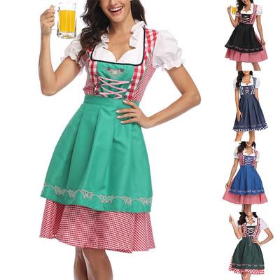 Γερμανικό Βαυαρικό φόρεμα Dirndl Στολή Oktoberfest Beer Maid Fancy φόρεμα