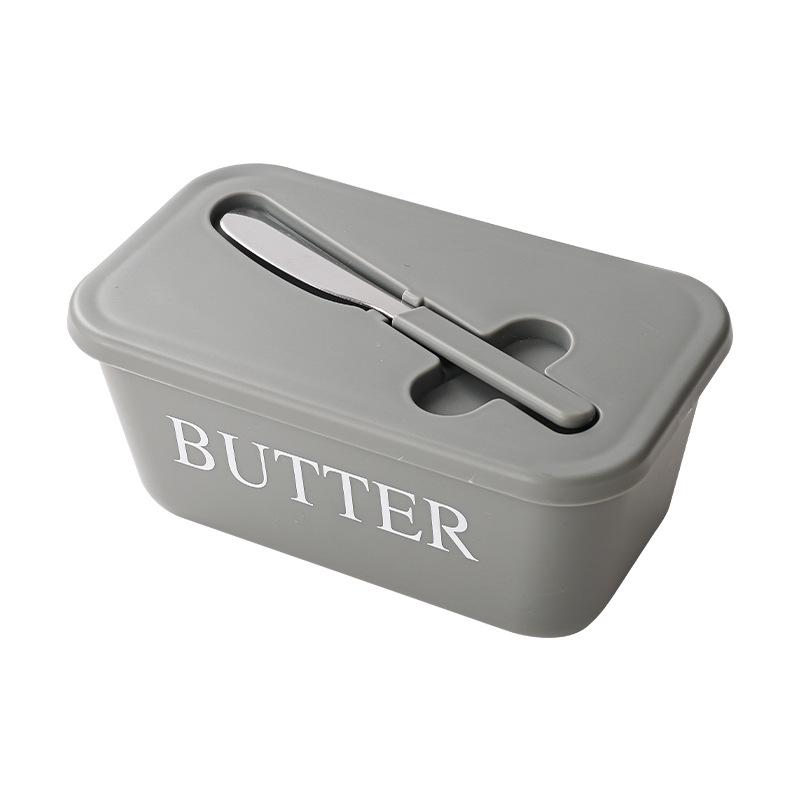 Butter Storage Box with Knife and Lid - Large Capacity, Food Grade PP, Refrigerator Organizer