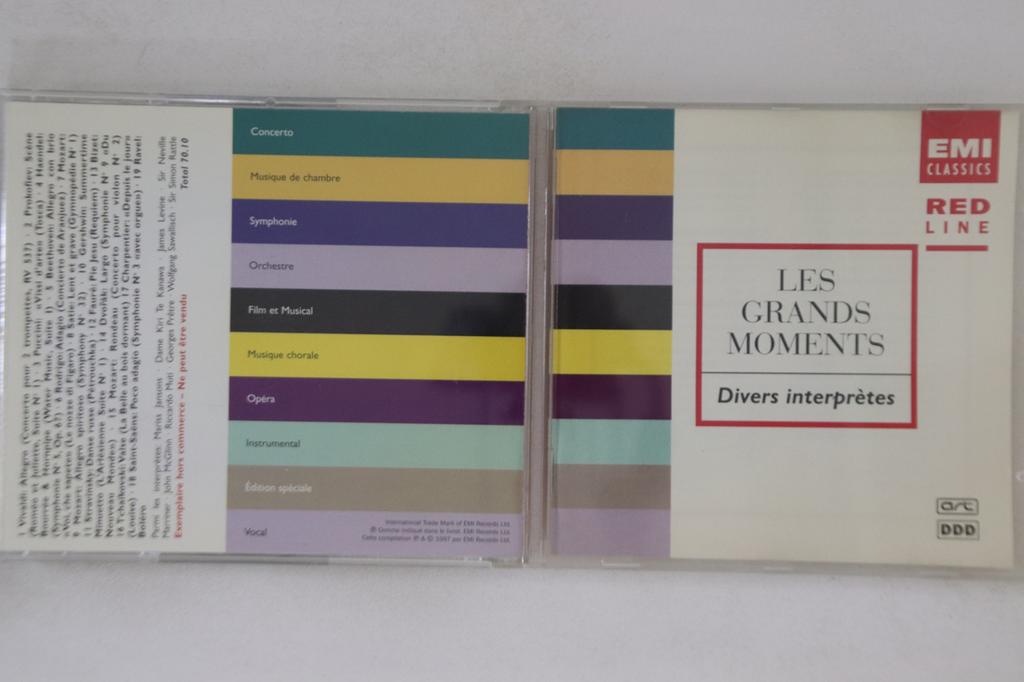 CD LES GRANDS MOMENTS - Divers Interpretes RED1 EMI Japan Classical Used