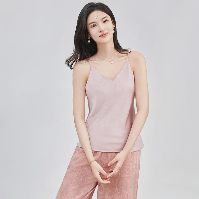 

2423502-Sleeveless Acetate Vest: Solid Color Commuter Tank Top for Outerwear