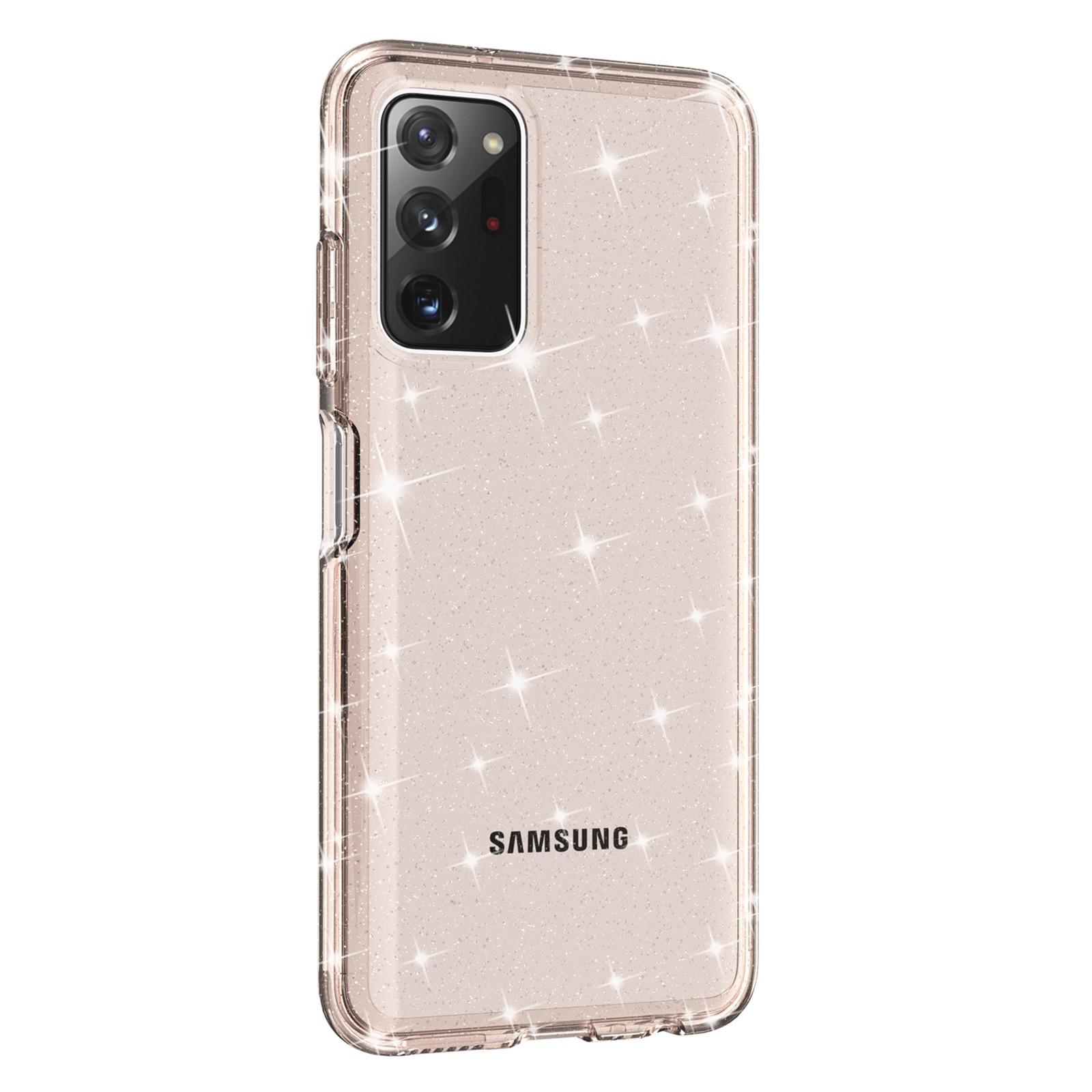 

For Samsung Galaxy A03s (165.8 x 75.9 x 9.1mm) (US Version) Sparkly Clear Glitter Case Hard PC Soft TPU Thickening Design Mobile Phone Shell Gold