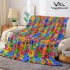 Psychedelischer Blumen-Explosion Flanell-Decke Warm Weich Halloween Weihnachten Sofa Warm Gemütlich Dekorative Deko Geschenk für Alle Jahreszeiten