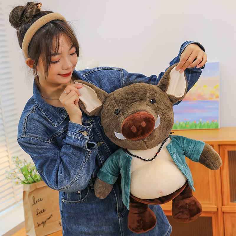Adorable Plush Pig Bajie Doll Soft Toy Black Myth Wukong Keychain Gift For Girls