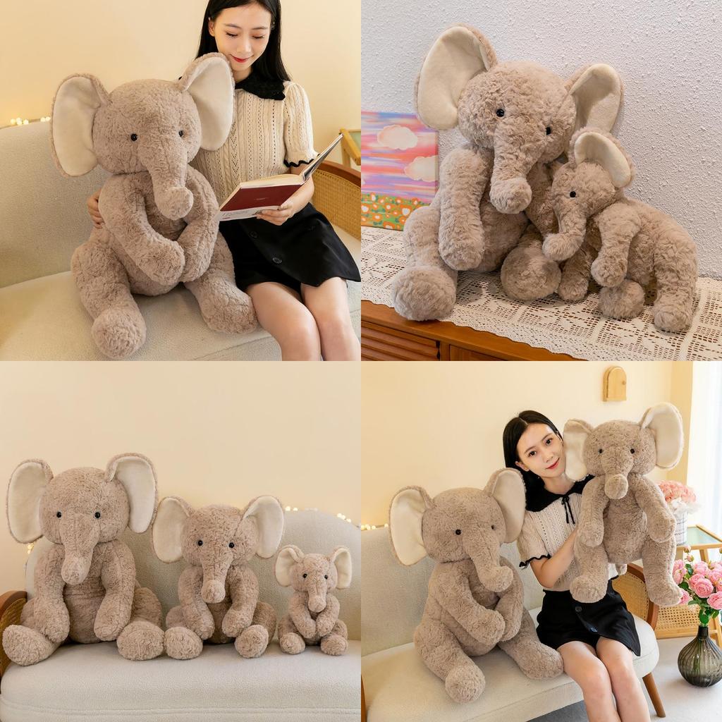 Adorable Plush Elephant Pillow Toy For Children Realistic Elephant Stuffed Animal