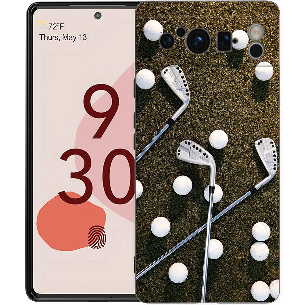 

Luxury Phone Case For Google Pixel 10 9 8 9A 8A 7 7A 6 Pro XL 6A 5G Black Soft Back TPU Cover Golf Sports Pixel 9 Pro