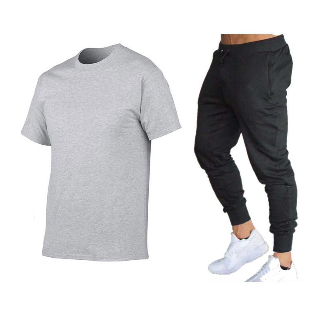 2025 Pure Cotton Round Neck T-shirt & Lightweight Long Pants Set