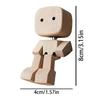Creative Shaking Wooden Man Figurine Funny Bobblehead Car Dashboard Decor Little N Erdy Dolls Auto Accessories Home Ornaments