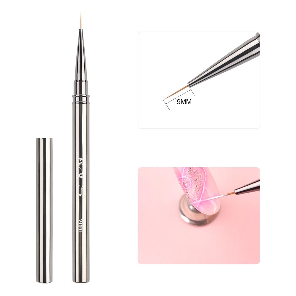 

kads Кисти для дизайна ногтей, кисть для ручной росписи, акриловый УФ-гель, краски, Builder, ручка для рисования, аксессуары для дизайна маникюра «сделай сам» Size 9