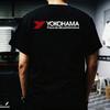 YOKOHAMA Pneumatici Giapponese JDM Auto Modificata T-shirt a Maniche Corte in Puro Cotone per Abbigliamento Uomo T-shirt Donna Estate Streetwear