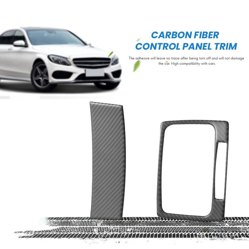 Carbon Fiber Interior Central Control Panel Trim Cover For Mercedes C Class W204 2007-2013 RHD carbon fiber color