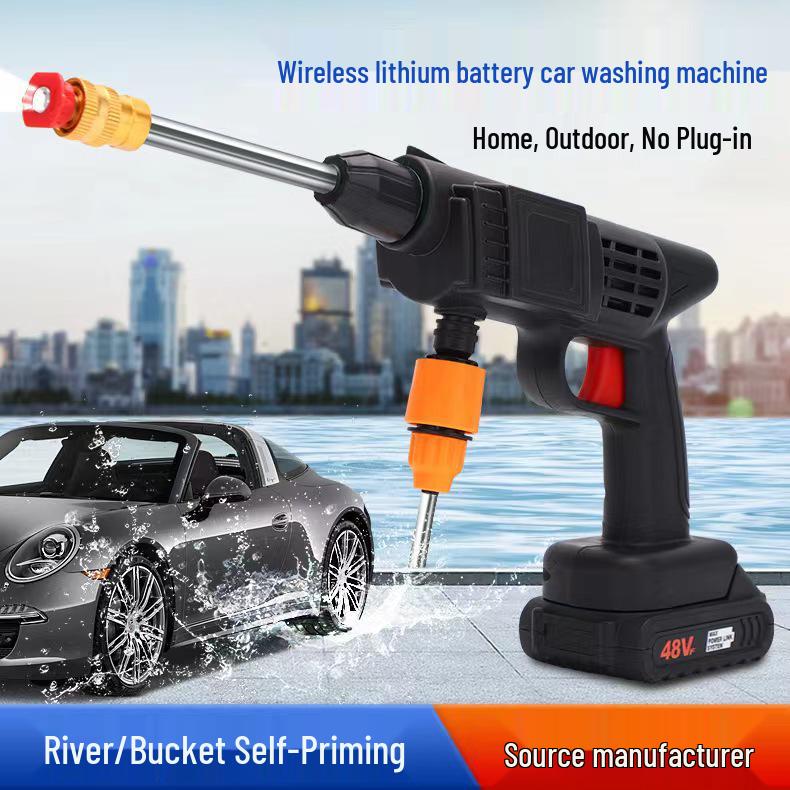 Portable High-Pressure Lithium Battery Water Gun for Car Wash & Garden Use