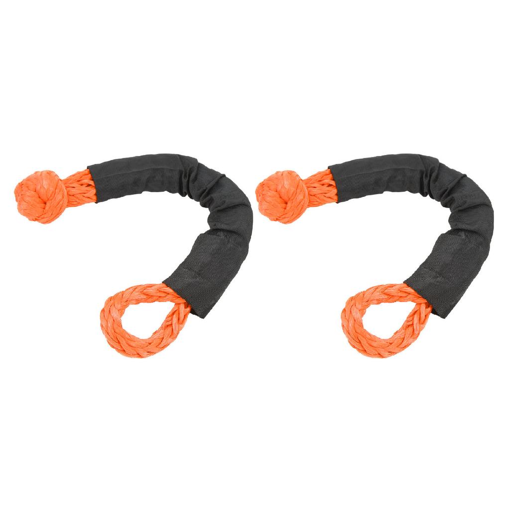 2Pcs Recovery Soft Shackle 35 Tons Breaking Strength Lightweight Rope Shackle for Truck Large SUVs