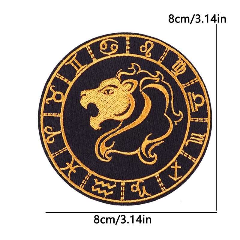 12 Zodiac Signs Embroidery Patch Iron On Patches Complete Set Horoscope Constellation Design for Jacket Backpack Daily Decor
