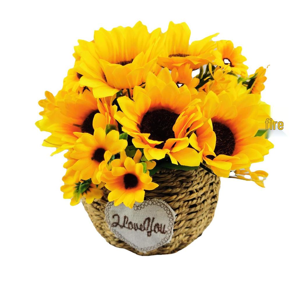 Artificial Sunflower Bouquet for Home and Landscape Decoration