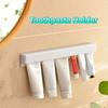 Wall Mounted Toothpaste Clip Self-adhesive Facial Cleanser Clip Toothpaste Organizers  Bathroom