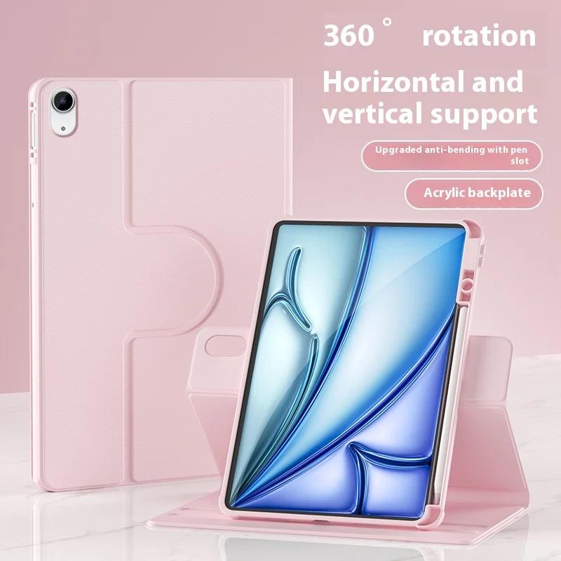-360° Rotation Case For Ipad A16 11th Air Pro 11 12.9 13 5 4 3 2 9.7 M3 Smart Funda iPad 10th 10.9 9th Gen Mini 7 8.3 10.2 Cover