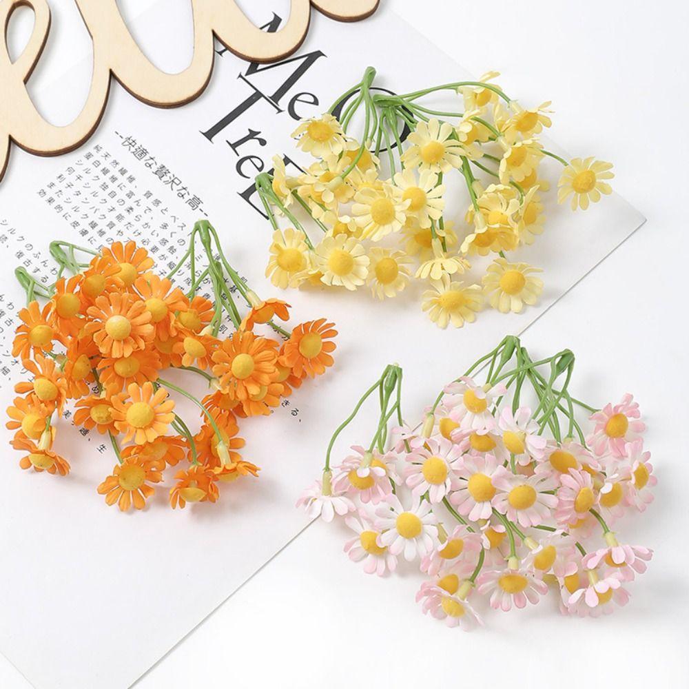 

10 шт. Пластиковые шелковые искусственные цветы ручной работы имитация подсолнухов свадебный декор