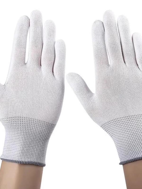 Breathable Nylon Work Gloves with PU Coated Non-Slip Fingers and Palms