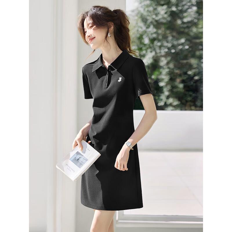 

Women s Academy Style Embroidered Polo Dress M