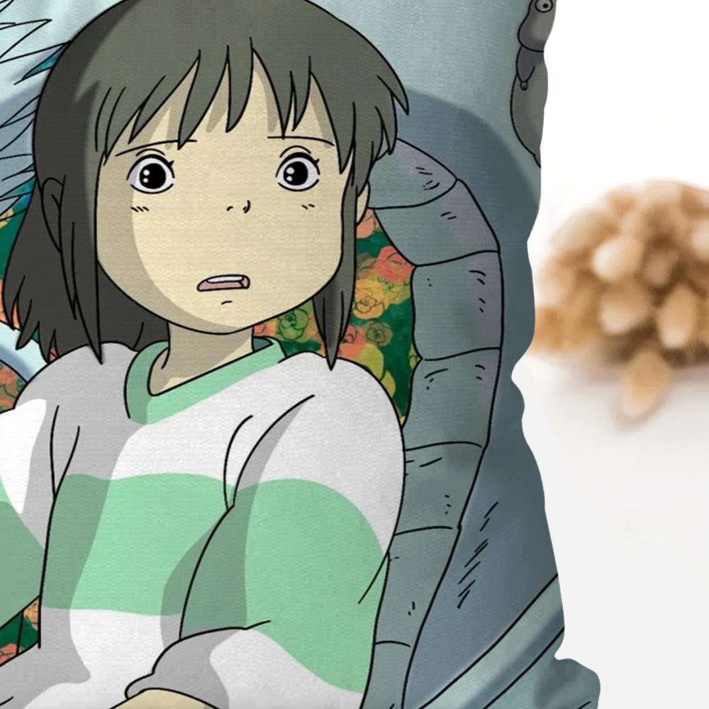 1 Stück S-Spirited A-Away Anime Film Kissenbezug Quadratisches Kissen SchlafzimmerSofaFreizeitKomfortKissenAutoWohnzimmer Heimdekoration 40X40