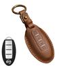 Genuine Leather Key Case for Nissan X-Trail, Teana, Tiida, Sylphy, Qashqai, and Murano