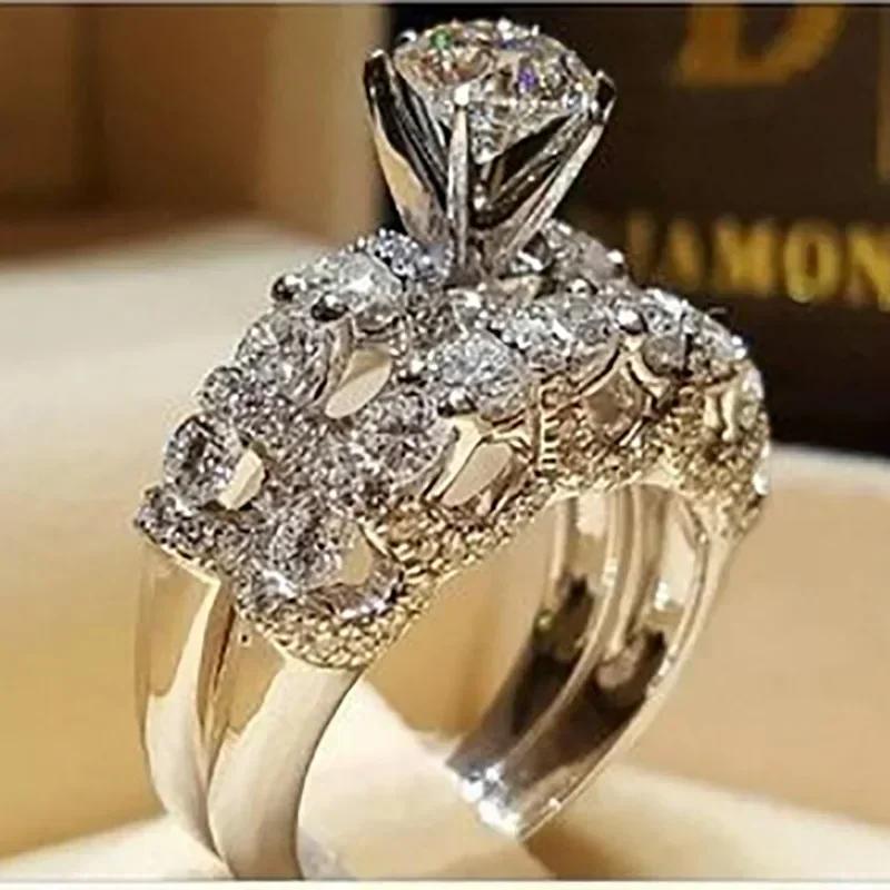 

Fashion Geometric Design Women S Ring Set - Modern Bride Wedding Engagement Jewelry Accessories For Wholesale 10