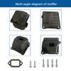 Muffler Gasket Bolt Screw Kit for MS650 MS460 Chainsaw Exhaust Muffle Replace 1128-140-0603 Aluminum Noise Reduction