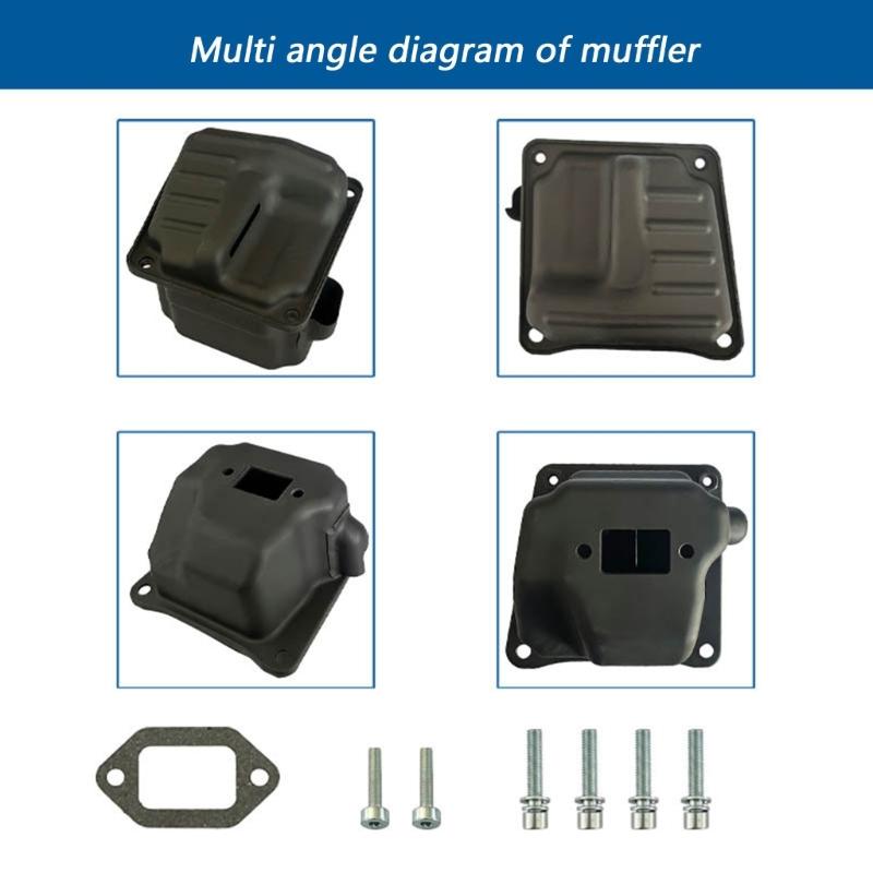 Muffler Gasket Bolt Screw Kit for MS650 MS460 Chainsaw Exhaust Muffle Replace 1128-140-0603 Aluminum Noise Reduction