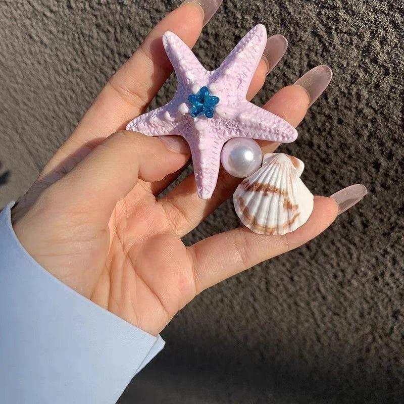 Star Pattern Side Hair Clips for Women Korean Fashion Hairgrips Lightweight Headwear for Daily Wear