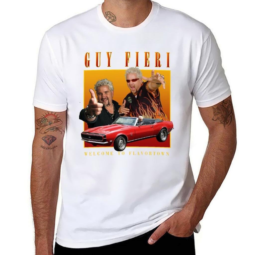 Guy Fieri Homage Tshirt Plus Size Workout Short Sleeve Top