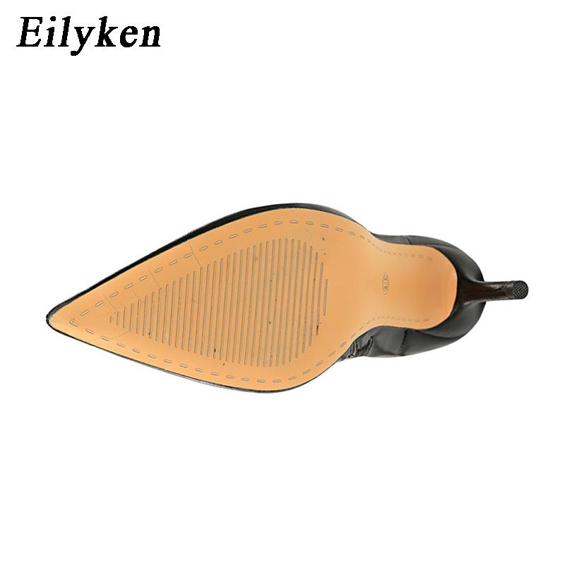 Fashion Eilyken Winter Zipper Ankle Boots Women Sexy Stiletto High Heels Shoes Fashion Pointed Toe Party Ladies Pumps