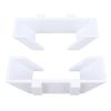 2 Pcs Tennis Racket Wall Mount Secure Non Slip Prevent Scratches Sports Court Fence Hook White