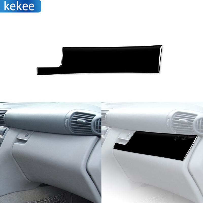 For Mercedes-Benz C Class W203 2005-2007 Piano Black Glove Box Panel Cover Car Interior Decoration Accessories Sticker