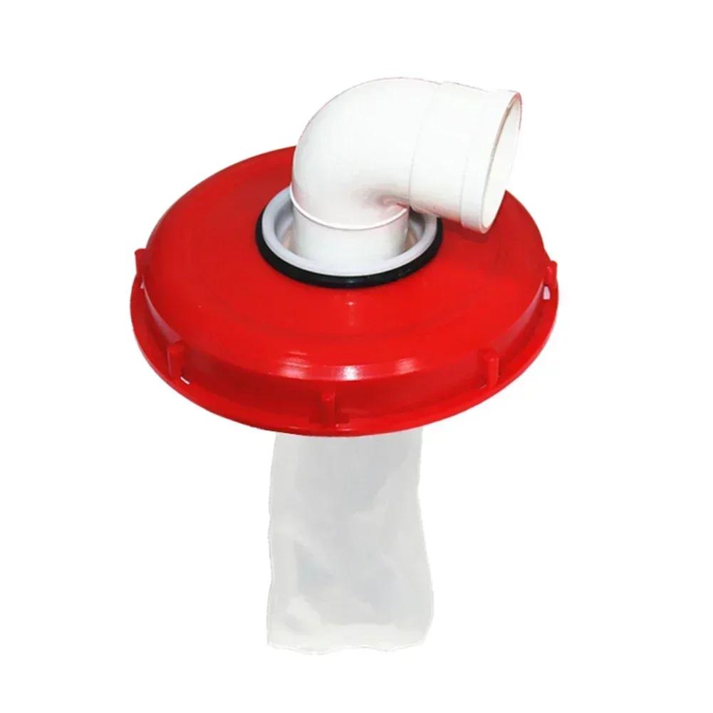 1PCS IBC Ton Pail Accessories Ton Pail Plastic With Filter Ton Pail Cover DN150 DN225 Black DN150-165MM,Red DN225-245MM