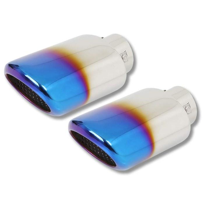 YOURS: RAV4 50 Series Titanium-Tone Muffler Cutter Set (2 Pieces - Left & Right) with Fall Prevention, Stainless Steel, y28-3516 [2] S.