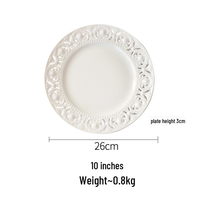 Embossed French Dessert Plate - Afternoon Tea & Western Food
