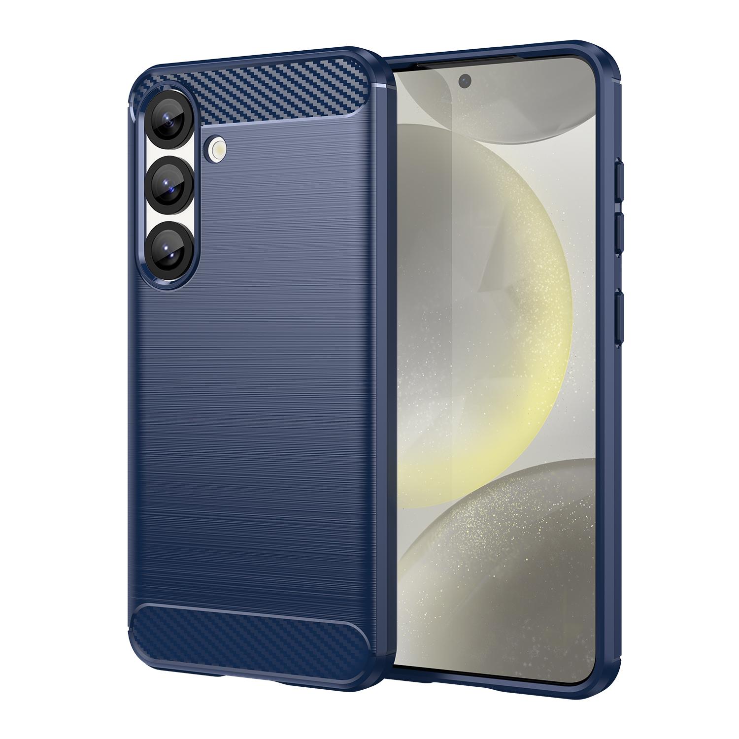 

AMORUS For Samsung Galaxy S25+/S24+ Case Carbon Fiber Texture Brushed Protective Phone Cover