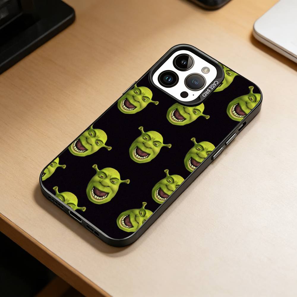 

Милый чехол для телефона S-Шрек для iPhone 17,16,15,14,13,12,11 Plus,Pro Max,XS,Цветная Посеребренная Внутренняя Крышка iPhone15promax