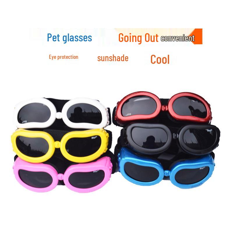 Foldable Windproof & Sunproof Dog Sunglasses - Protective Pet Accessories In Six Colors