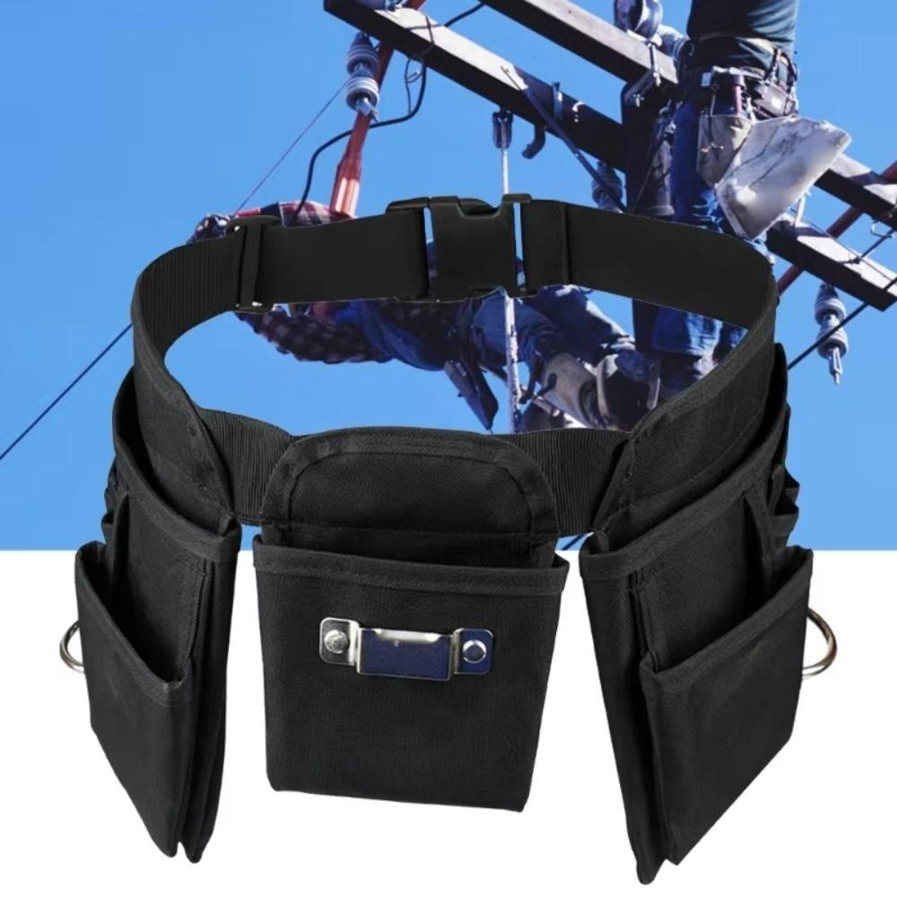 Sturdy Tool Waist Bag Multiple Pockets Tool Pouch Large Capacity Electrician Tool Bag  Carpenter
