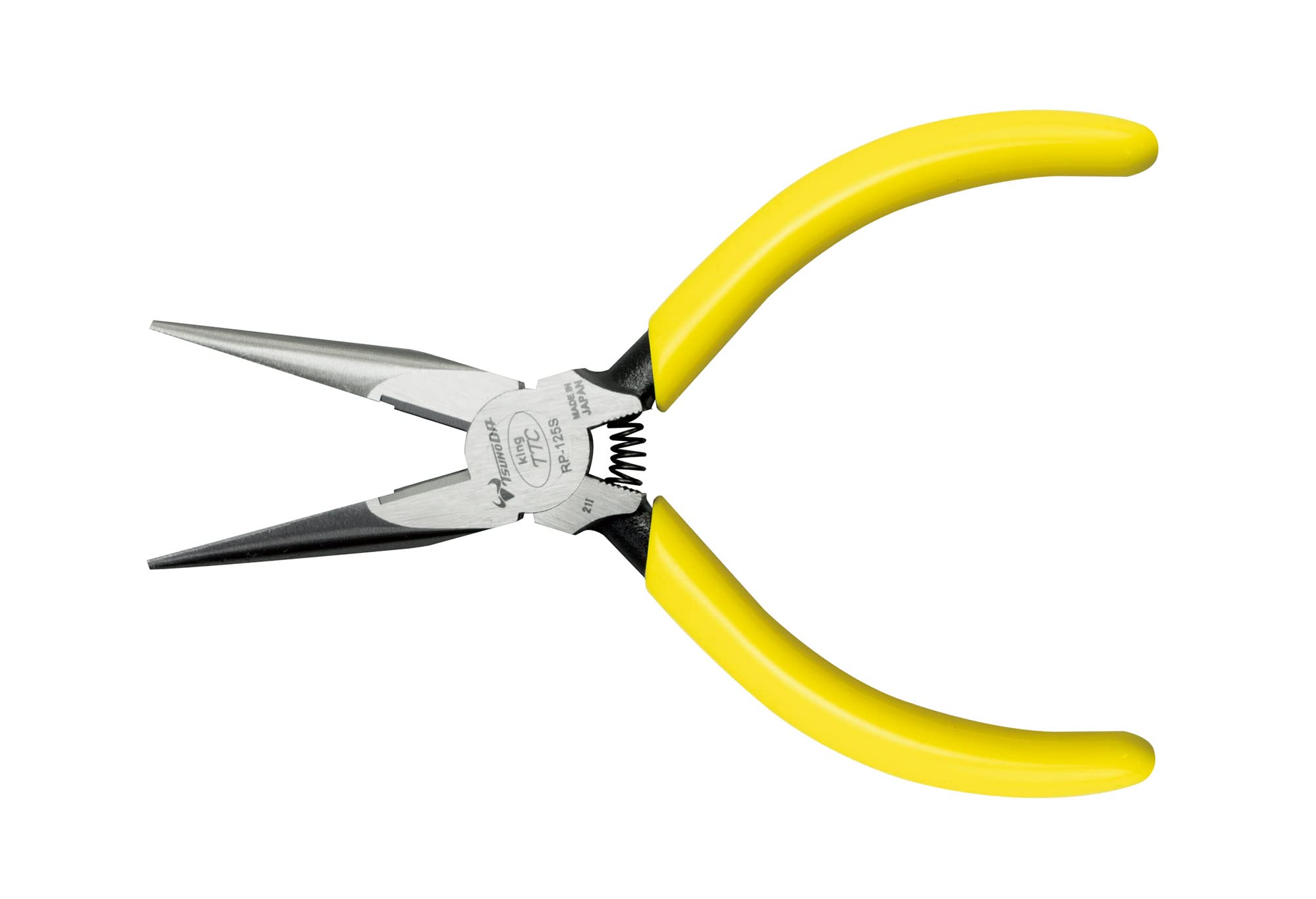 

TSUNODA King TTC Long Nose No Spring Yellow Pliers, Hole, Attached, 125mm, PR-125S, жовтий