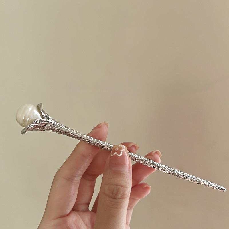 Vintage Faux Perle Haar Sticks Hairwear Frauen Einfache Chinesische Haarnadeln Haar Stäbchen Disk Hairsticks Kopfschmuck Schmuck