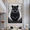 Black Leopard Canvas, Painting, Modern Wall Art, Posters with Animals and Prints, Painting for Decorating the Living Room, Painting Without Frames