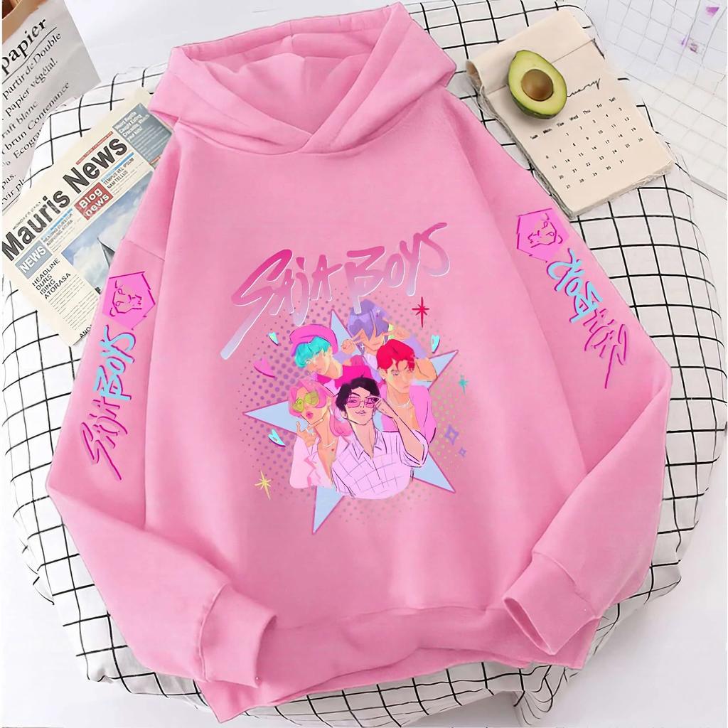 Autumn Winter KPop Demon Hunters Print Children's Hoodie Fashion Casual Sweatshirt Kids Sportswear Girls Clothes Hooded Pullover