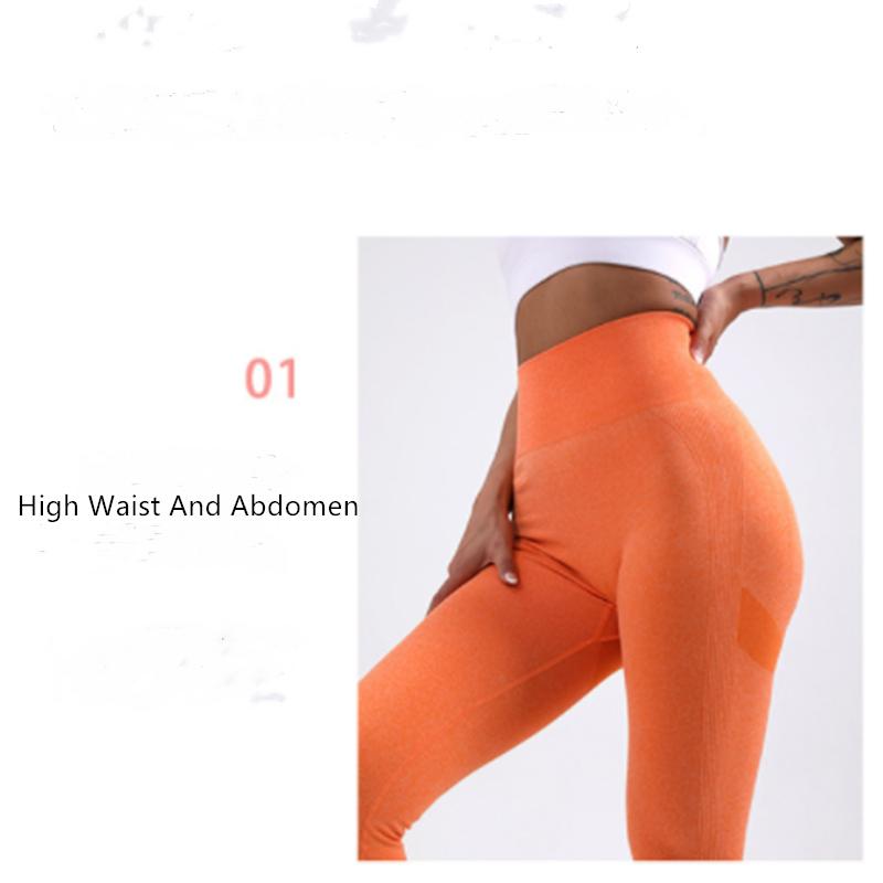 Leggings da yoga fitness da donna a 9 colori, a vita alta, push-up, pantaloni da yoga aderenti senza cuciture per lo sport da donna