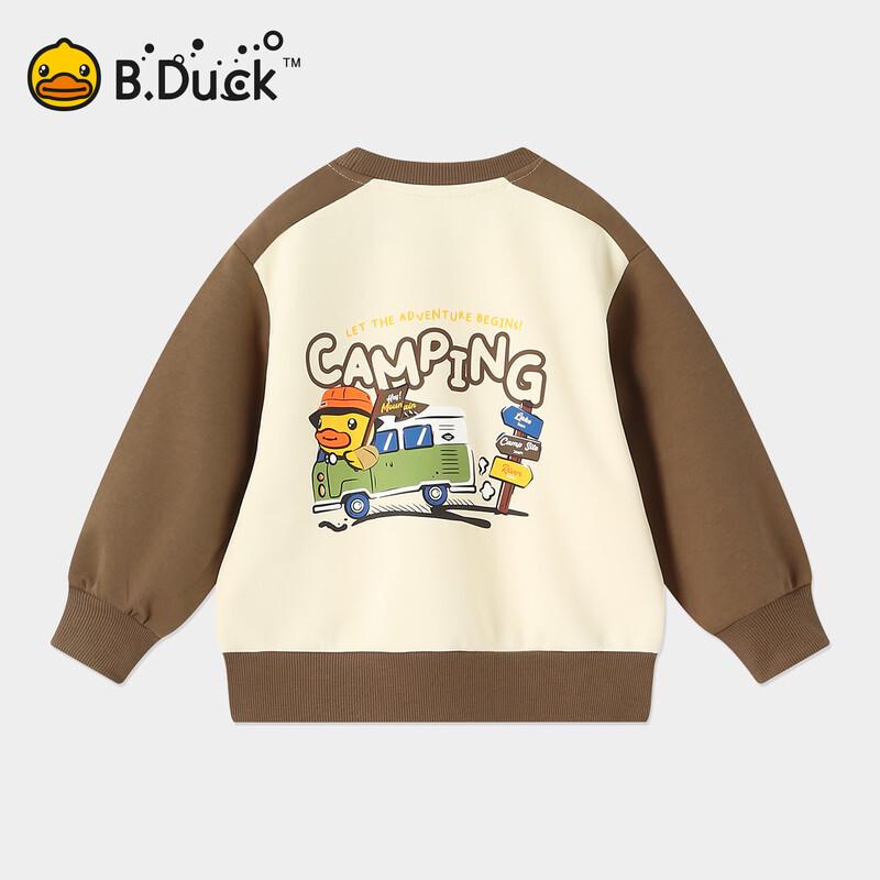 B.Duck Boys' Long-Sleeve Crew Neck Sweatshirt