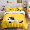 Cartoon Dog Decor Set Soft Skin-Friendly Bedding Set Includes 1 Duvet Cover And 2 Pillowcase, Gift