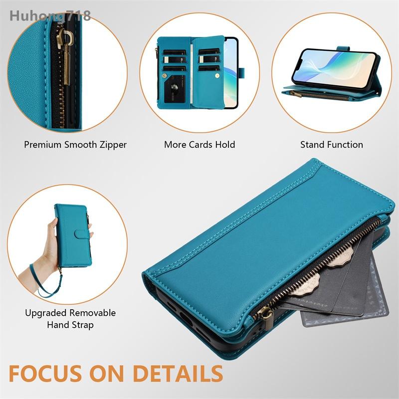Zipper Leather Case For Huawei  P20 P30 P40 Lite P50 P60 Art P80 Pro Ultra 4G Wallet Cover Casing